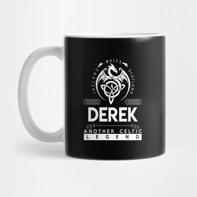 Derek Name T Shirt - Another Celtic Legend Derek Dragon Gift Item by harpermargy8920